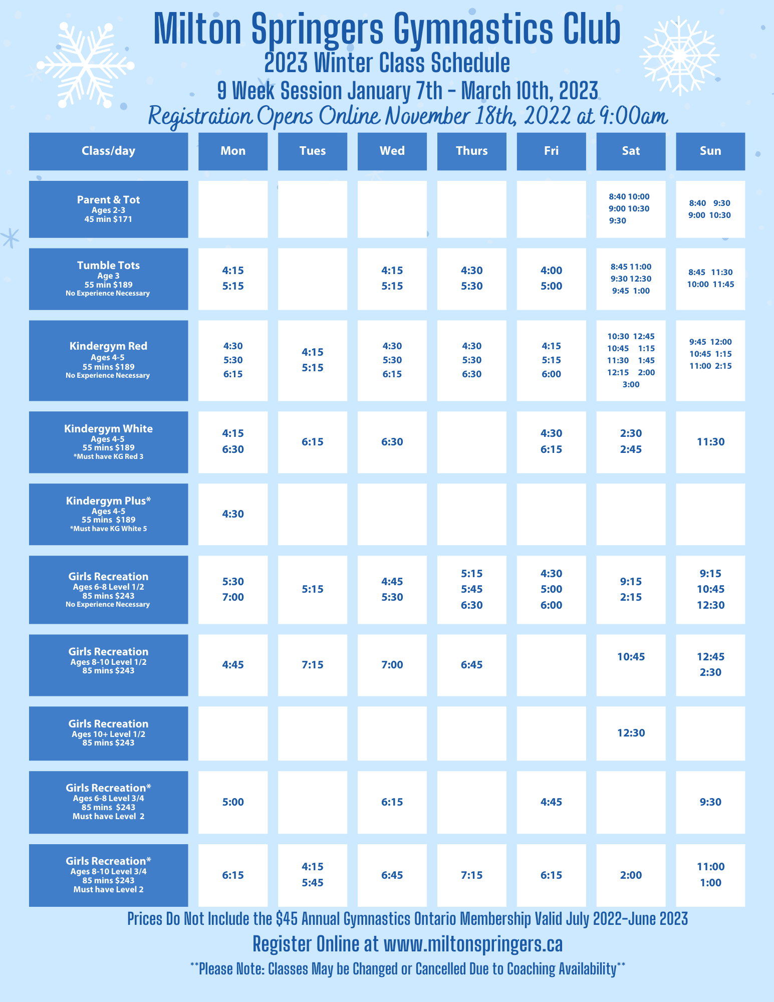 Wec Ocala Winter 2023 Schedule 2023 Calendar